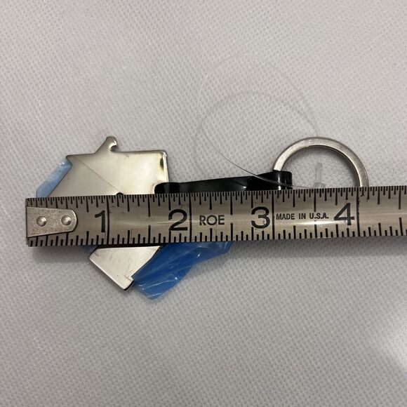 Furla HOUSE Key Ring Holder Stainless Steel & Leather - Picture 4 of 5